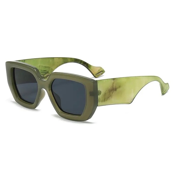 unbranded Accessories - Oversized Thick Frame Square Sunglasses Retro Men's Women Outdoor UV400 Glasses